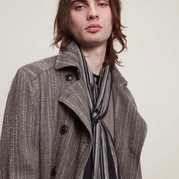 John Varvatos Collection Textured Trench coat. Size 48 Eu. USA 38 - Picture 3 of 12